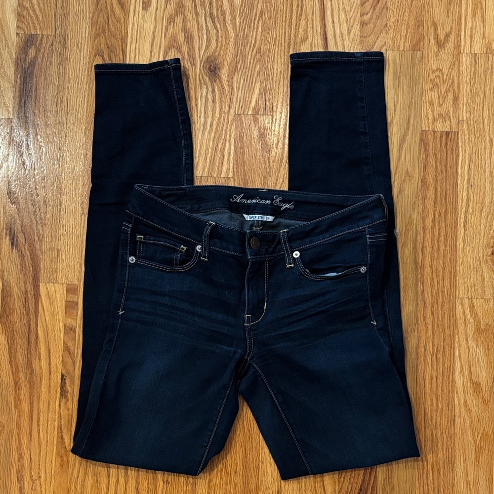 American Eagle Outfitters Women's Deep Indigo Skinny Super Stretch Jeans